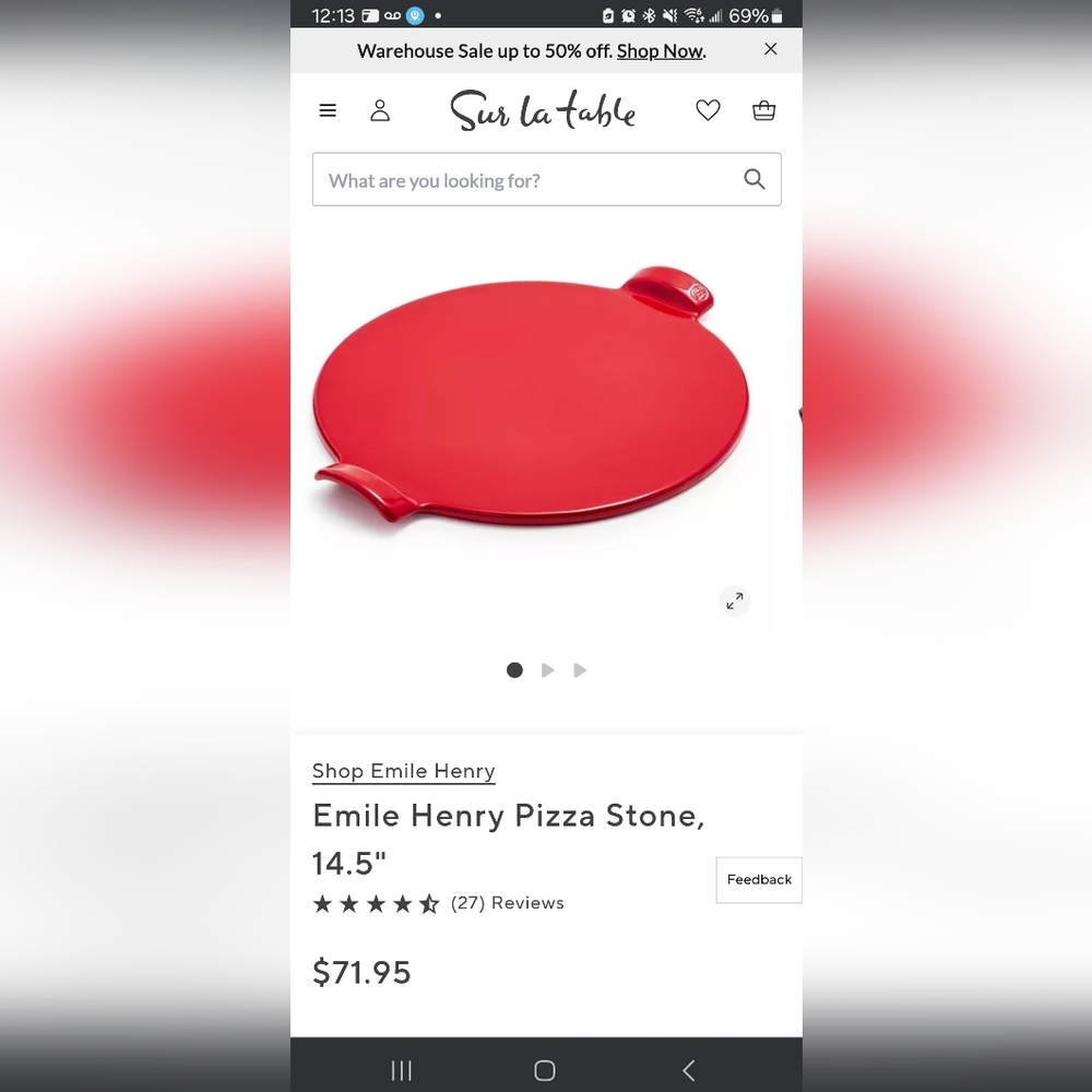 Emile Henry Round Pizza Stone